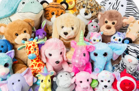 Image of stuffed animals.