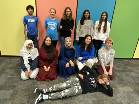 Image of teens on the teen advisory board.