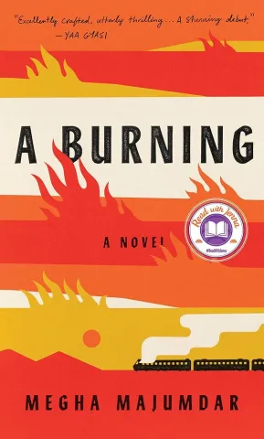Book cover for A Burning.