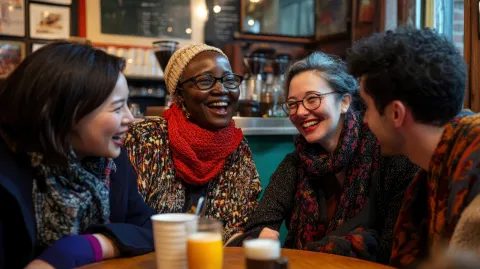 Image of people talking.