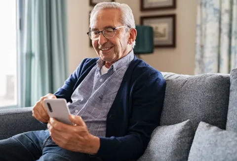 Image of man on phone.