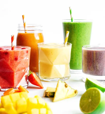 Image of glasses of smoothies.