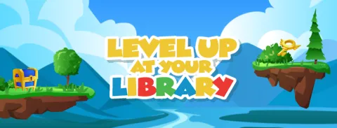 Cartoon image of Level Up at Your Library.