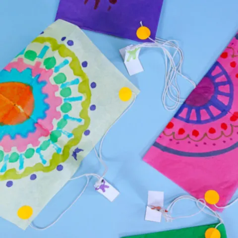 Tissue paper parachutes