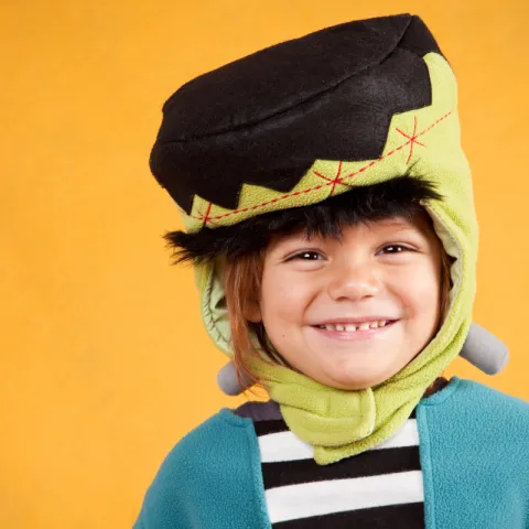 photo of child in monster hood
