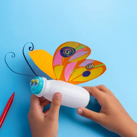upcycled water bottle butterly