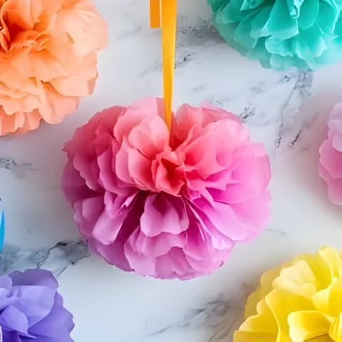 Image of tissue paper flowers.