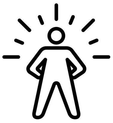 Person standing in a strong pose