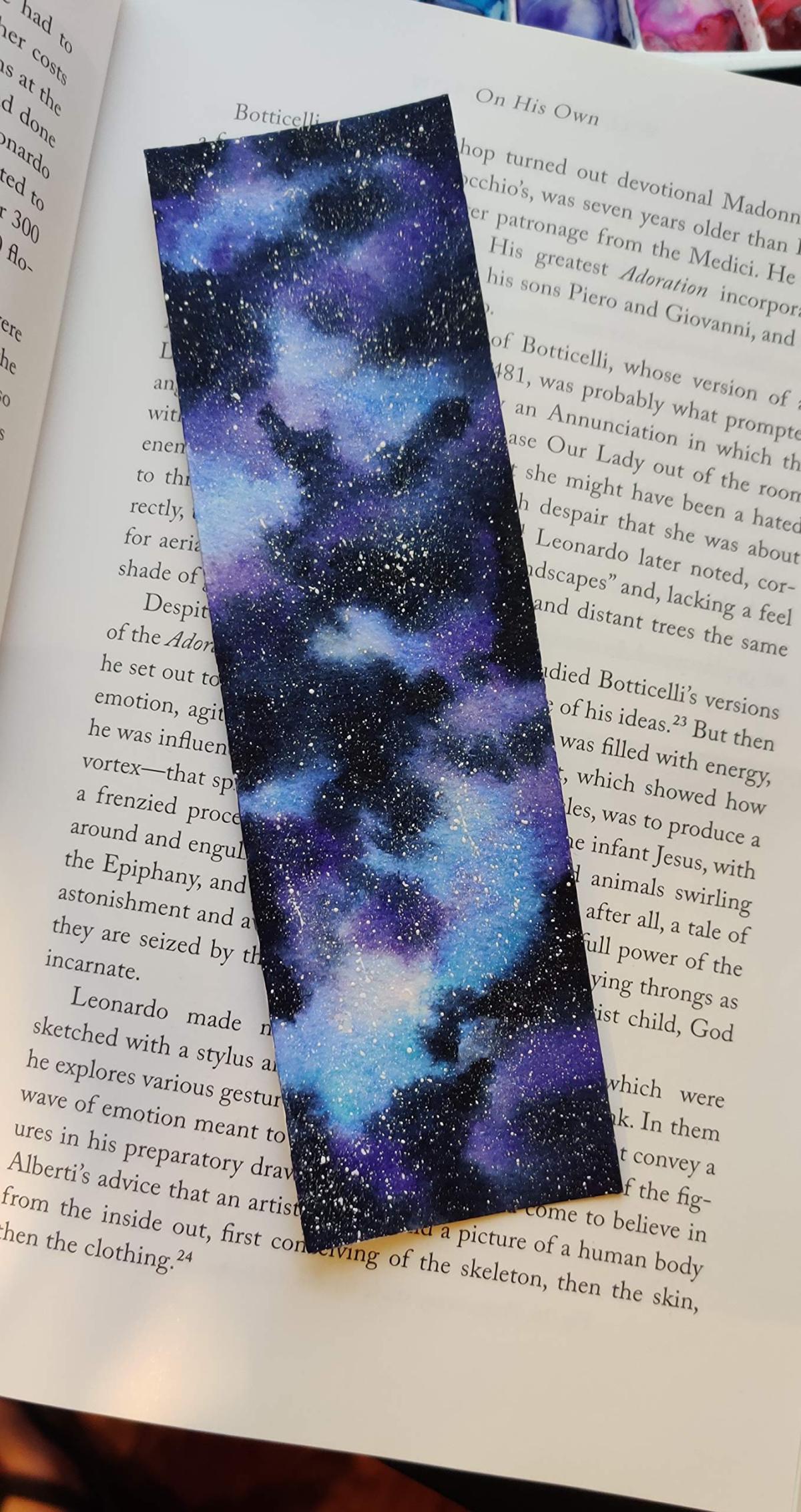 Galaxy Painted Bookmarks 