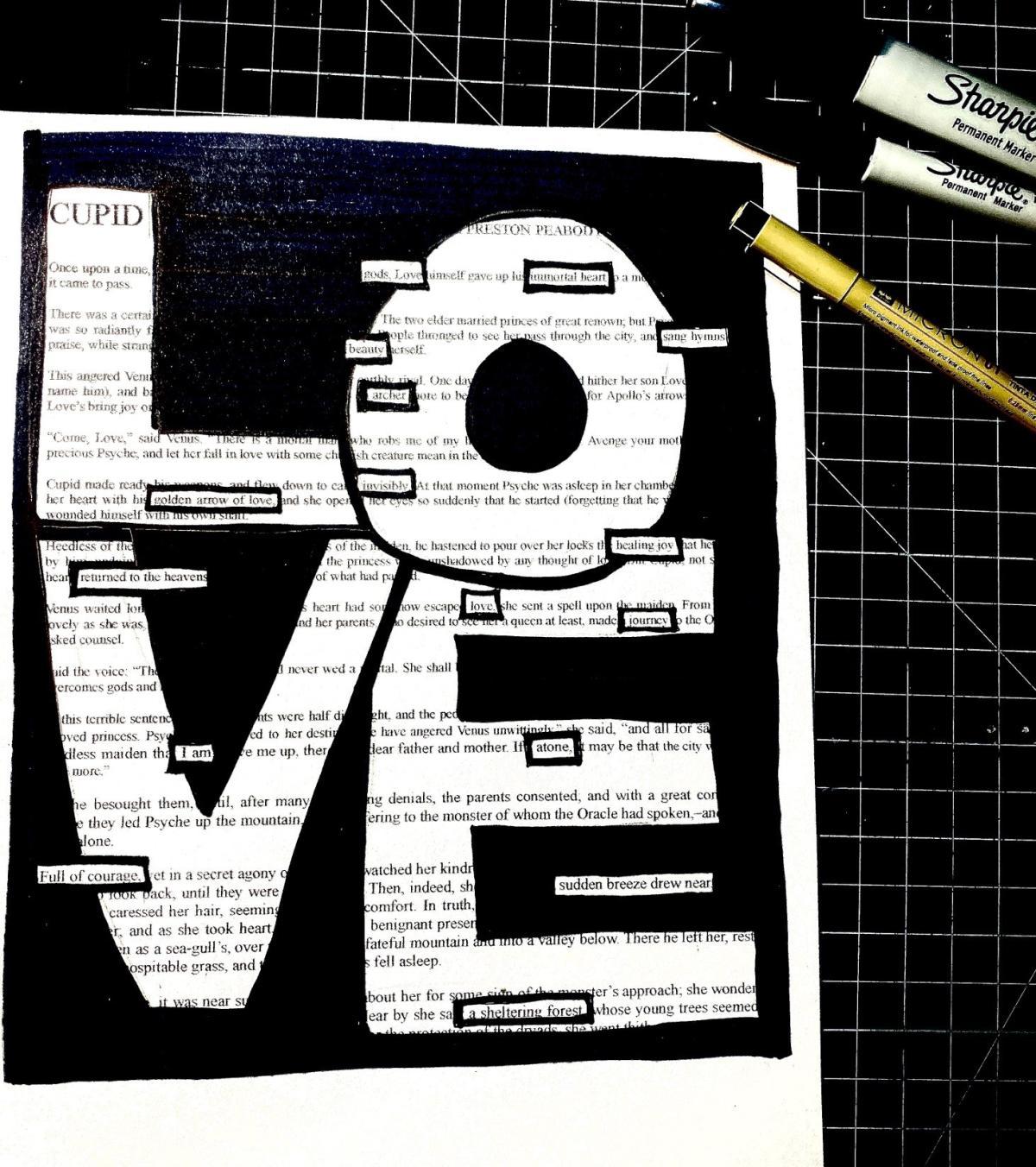 Valentine's Blackout Poetry